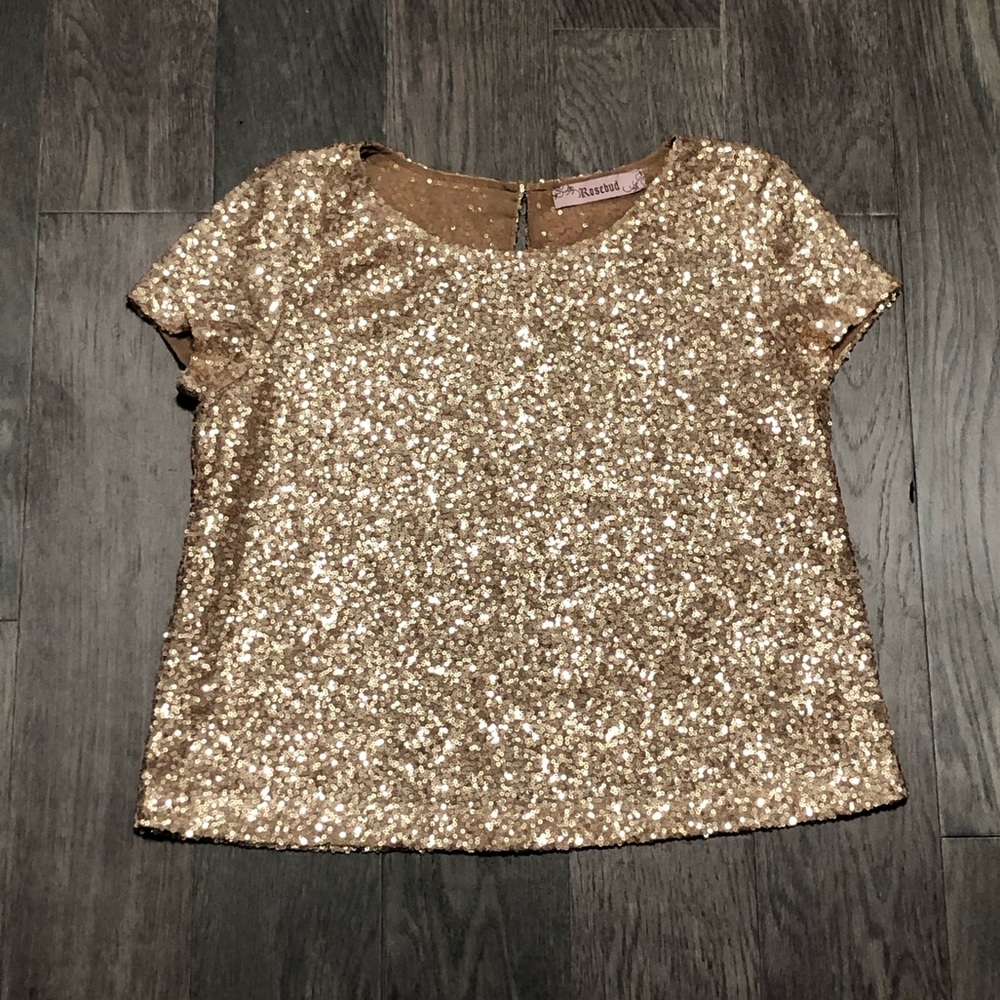 Gold Sequin Shirt